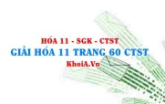Giải Hóa 11 trang 60 Chân trời Sáng tạo